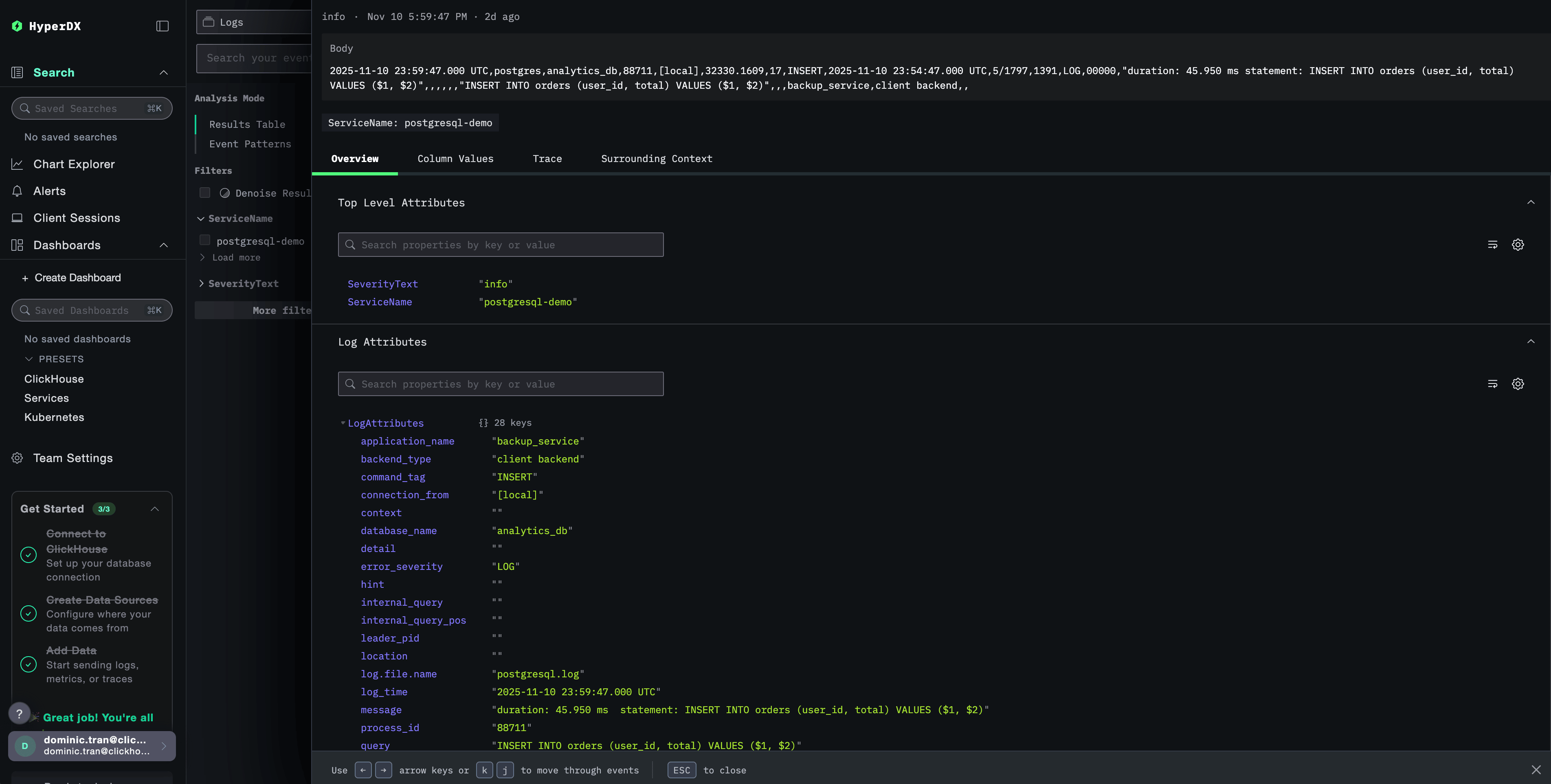 Vue Log