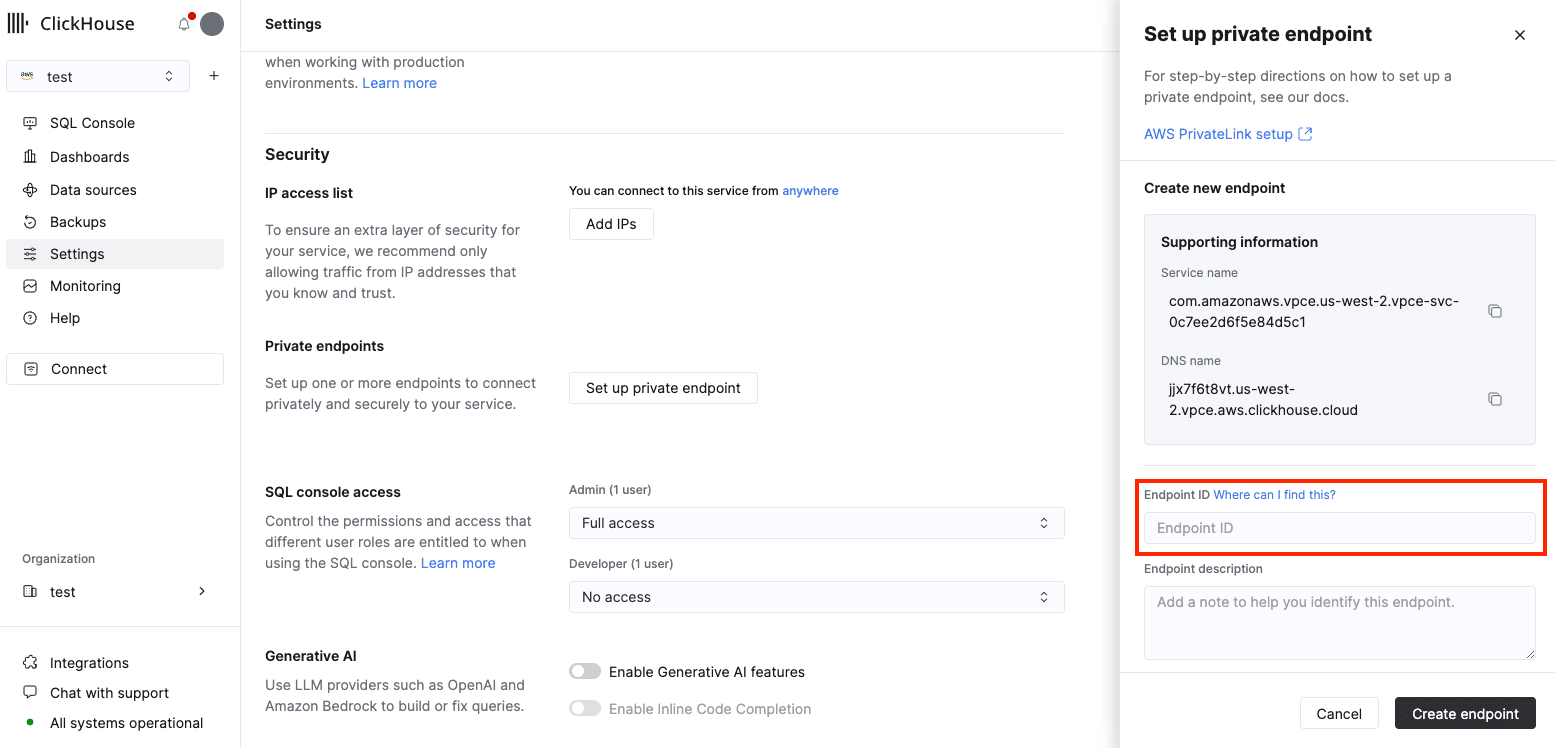Private Endpoints Filter