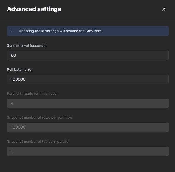 Editar configurações de sincronização