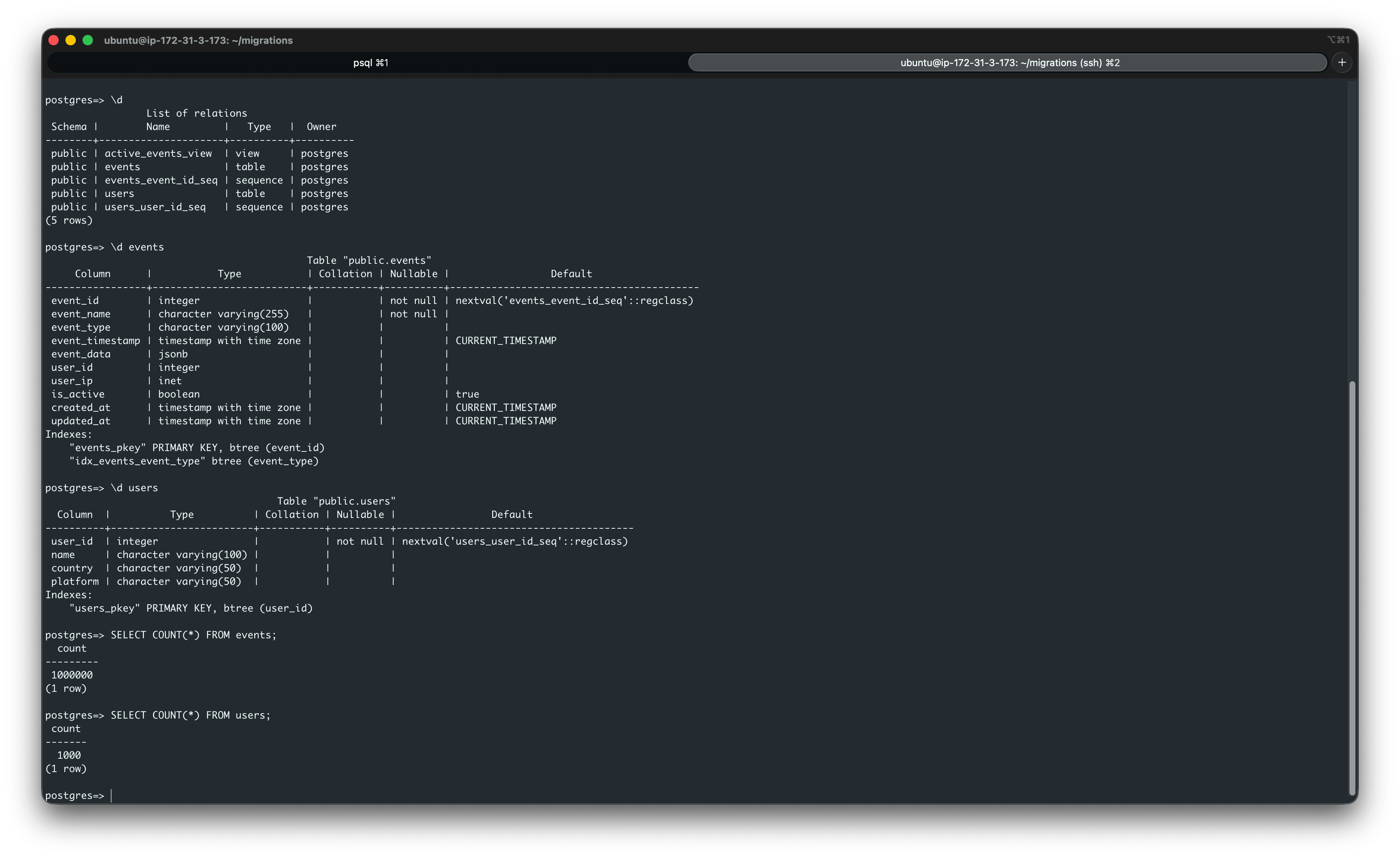 إعداد قاعدة بيانات PostgreSQL المصدر